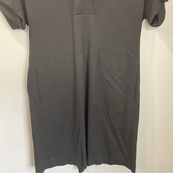 Lafayette 148 New York Stand-collar v_neck A-line Dress In Black size Small D18 - Picture 11 of 11